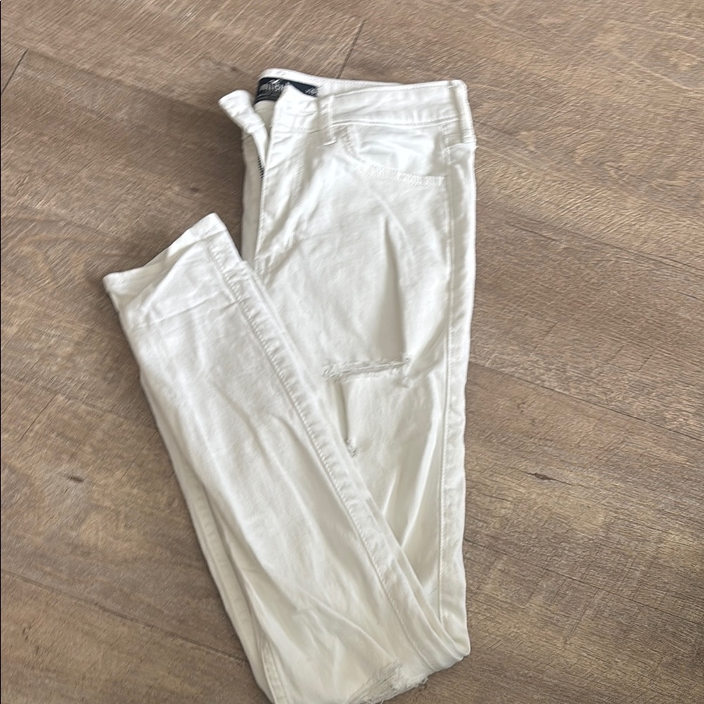 Hollister White Skinny Jeans Lightweight Denim